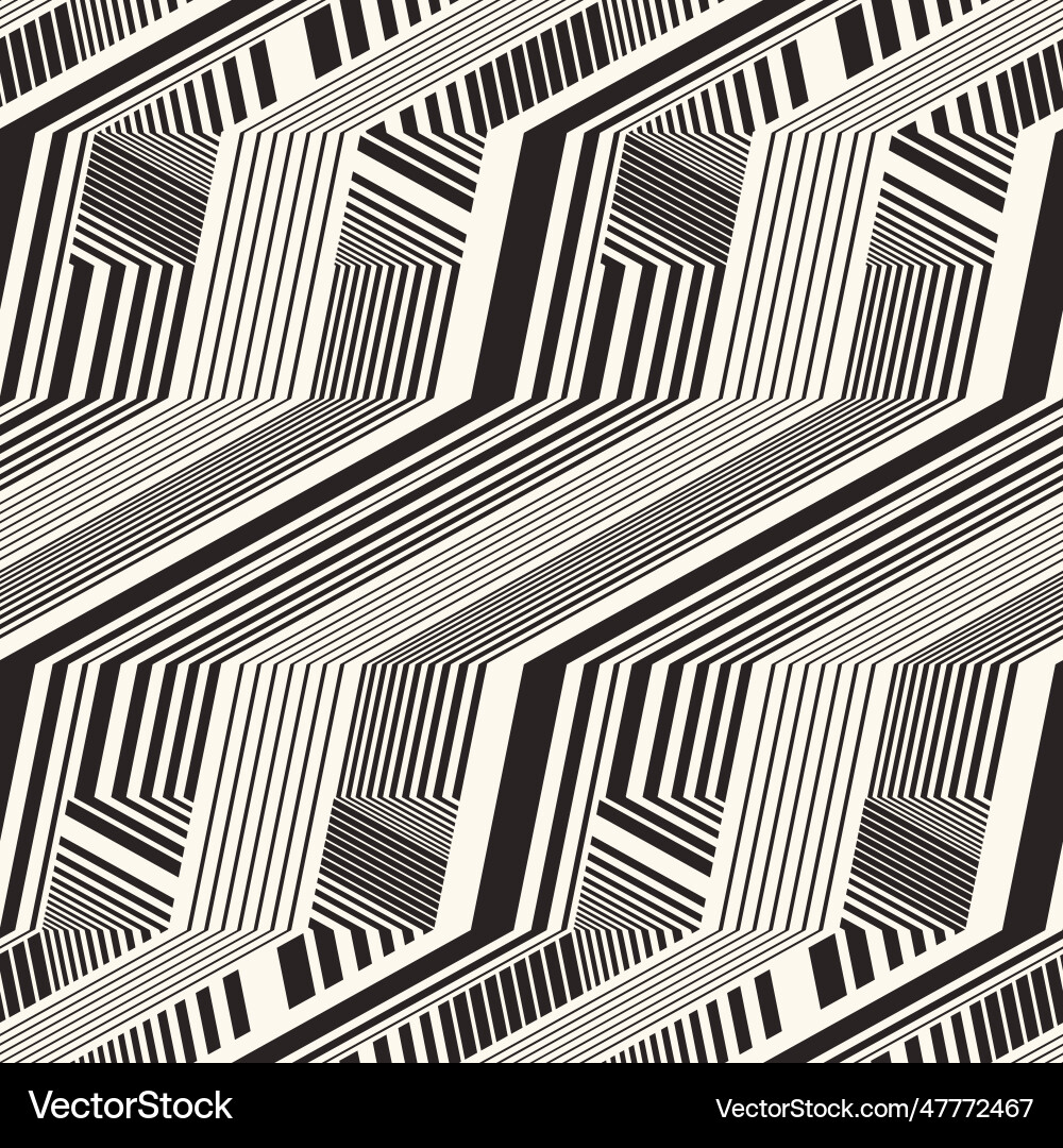 Monochrome moire effect textured zigzag pattern Monochrome moire effect textured zigzag pattern vector image