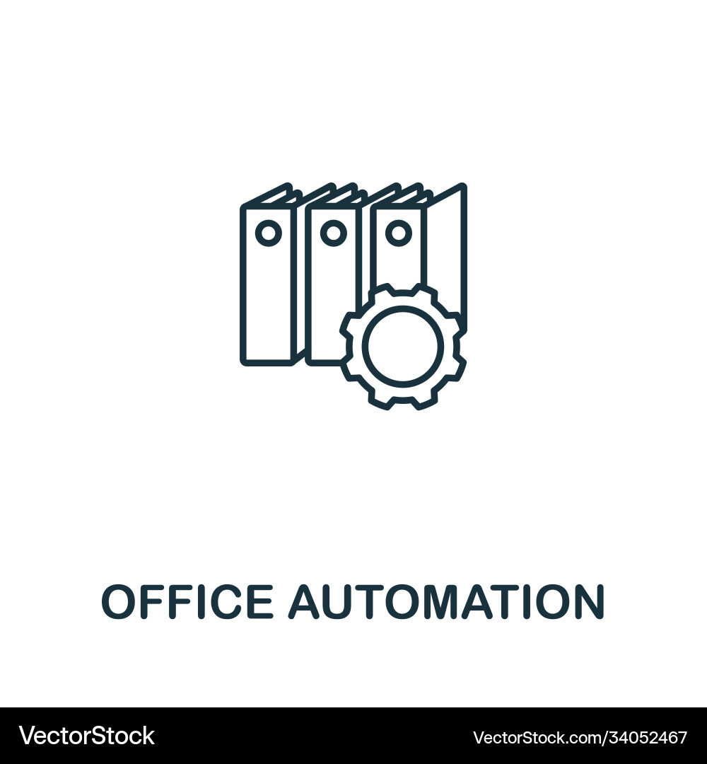 Office automation icon from artificial Vector Image