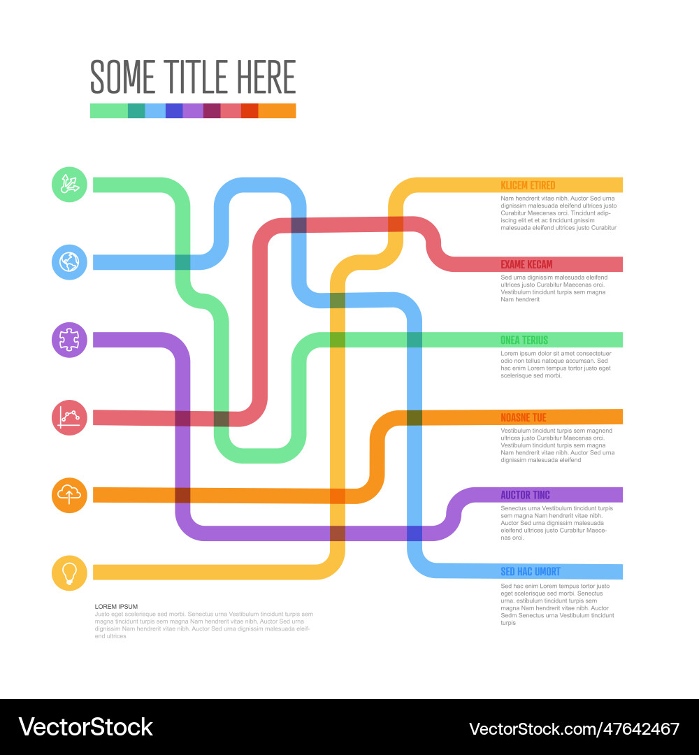 Simple infographic with six element option items Simple infographic with six element option items vector image