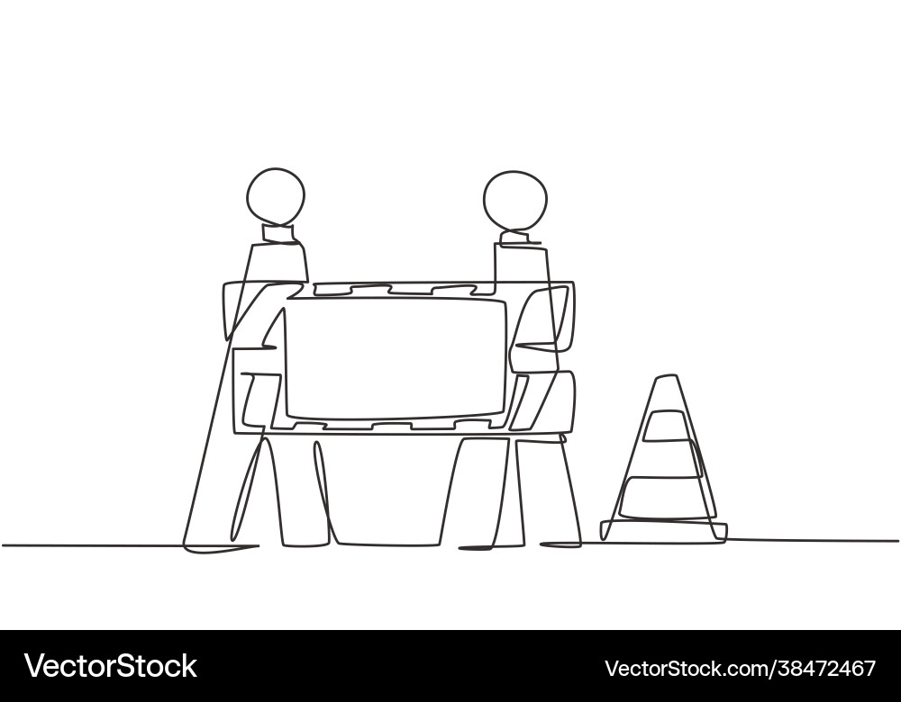 Single continuous line drawing warnings on under Single continuous line drawing warnings on under vector image