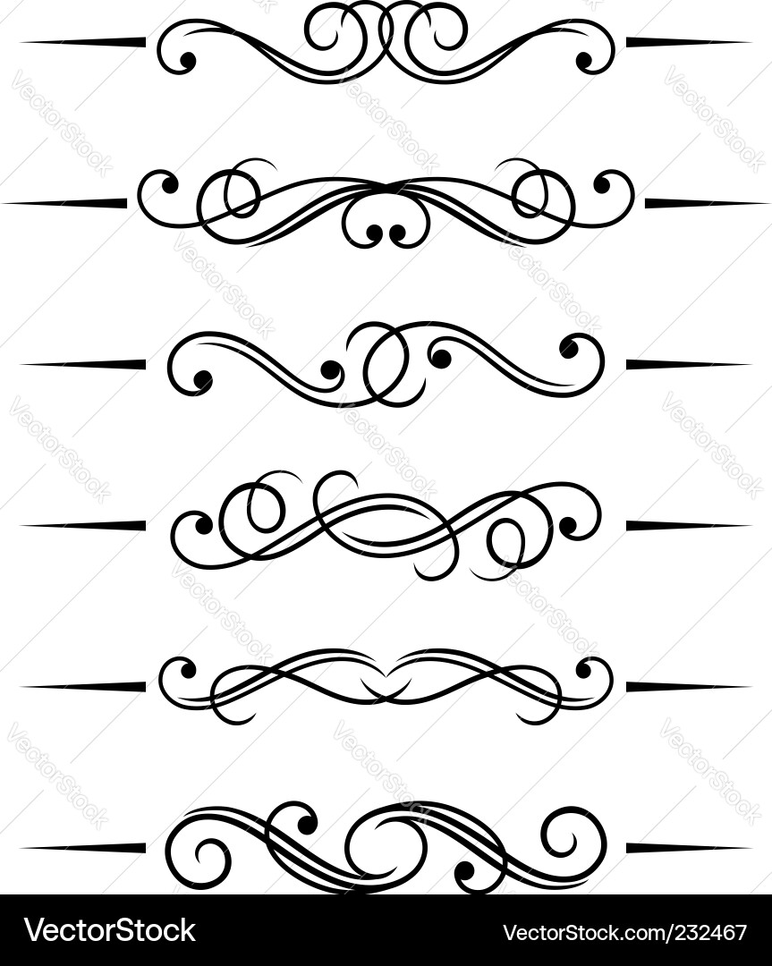 Swirl elements Royalty Free Vector Image - VectorStock