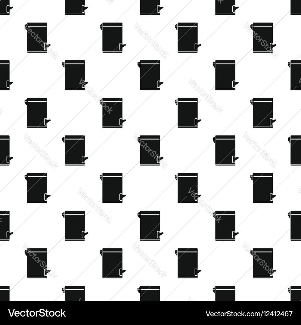 Trash bin with tilting lid pattern simple style vector image