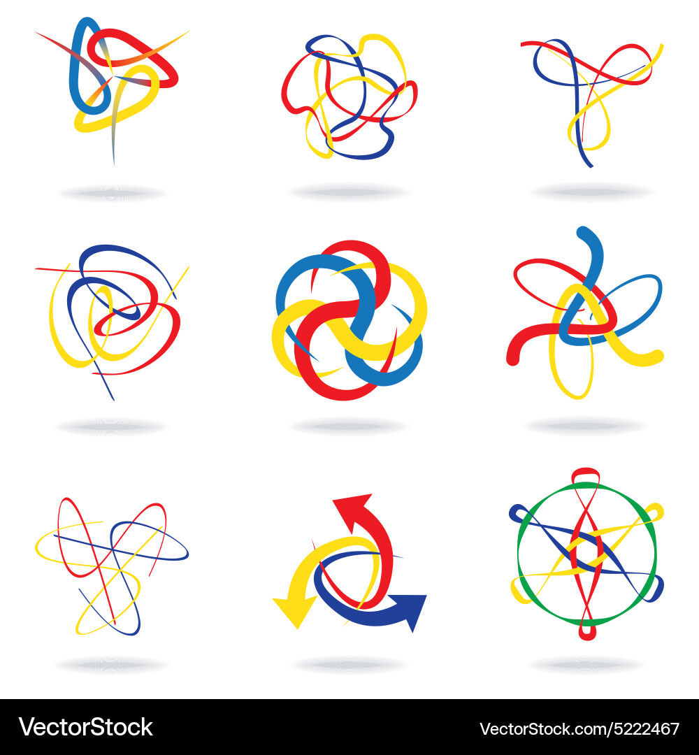 Unique abstract modern graphics design element vector image