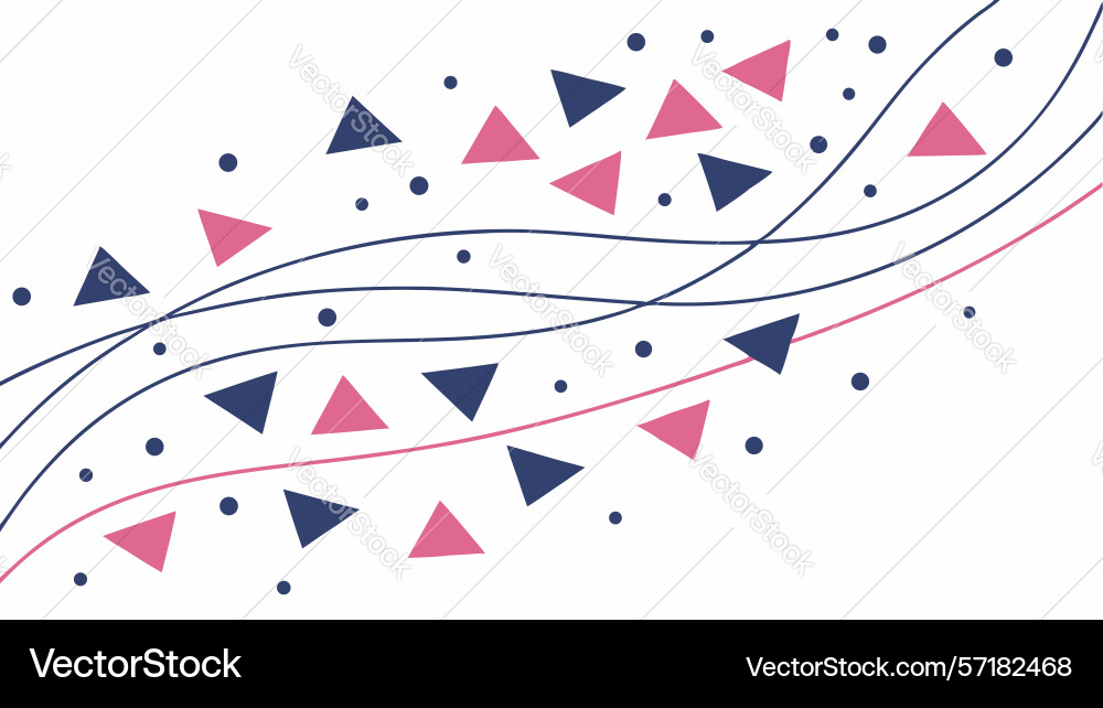 Abstract geometric wave pattern design vector image