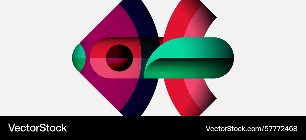 Abstract shapes overlap creating vibrant color Abstract shapes overlap creating vibrant color Vector Image