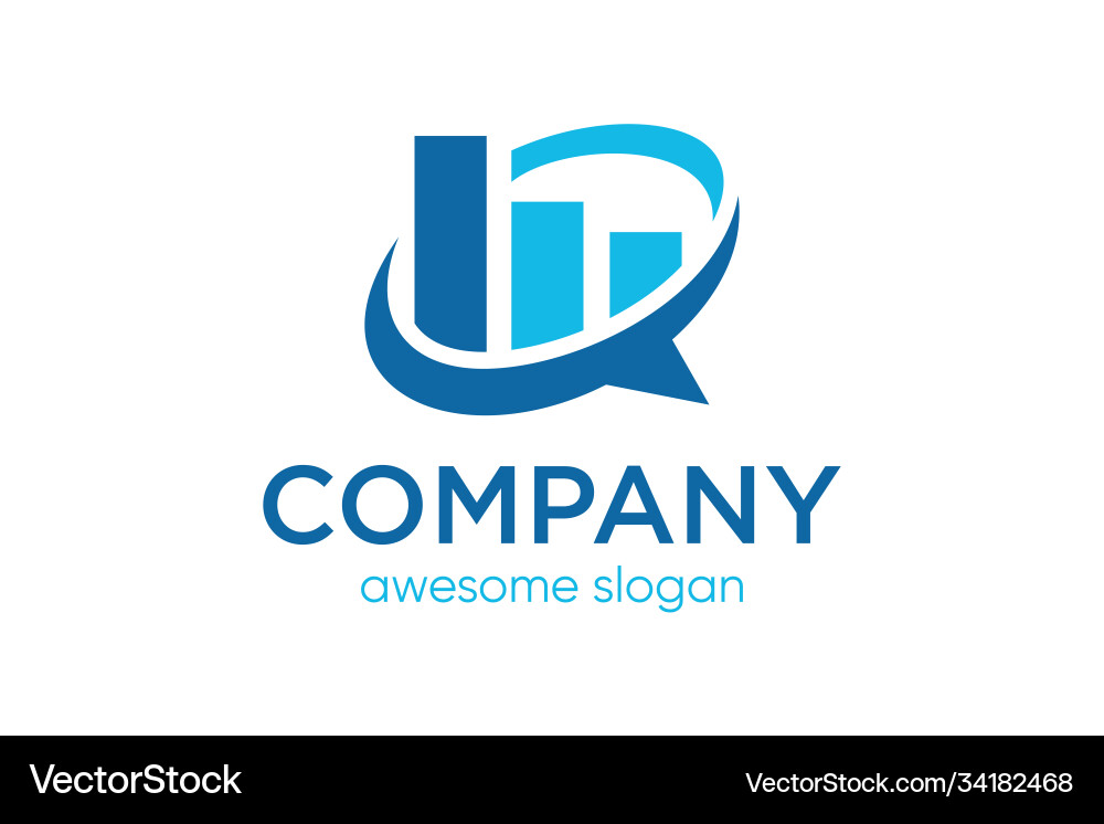 Bar chart with bubble talk concept Vector Image