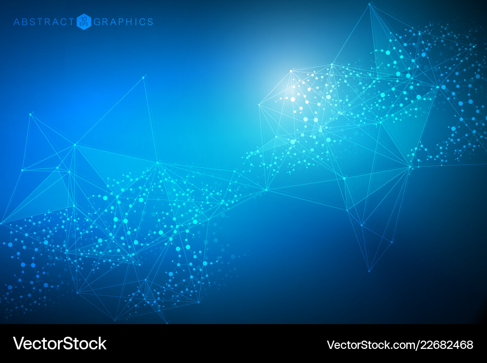 Big data visualization background modern vector image