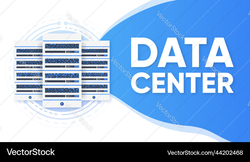 Data processing center abstract digital storage Data processing center abstract digital storage vector image