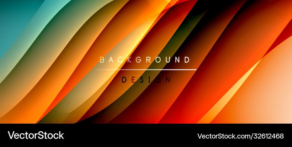 Fluid gradient waves with shadow lines and glowing Fluid gradient waves with shadow lines and glowing Vector Image