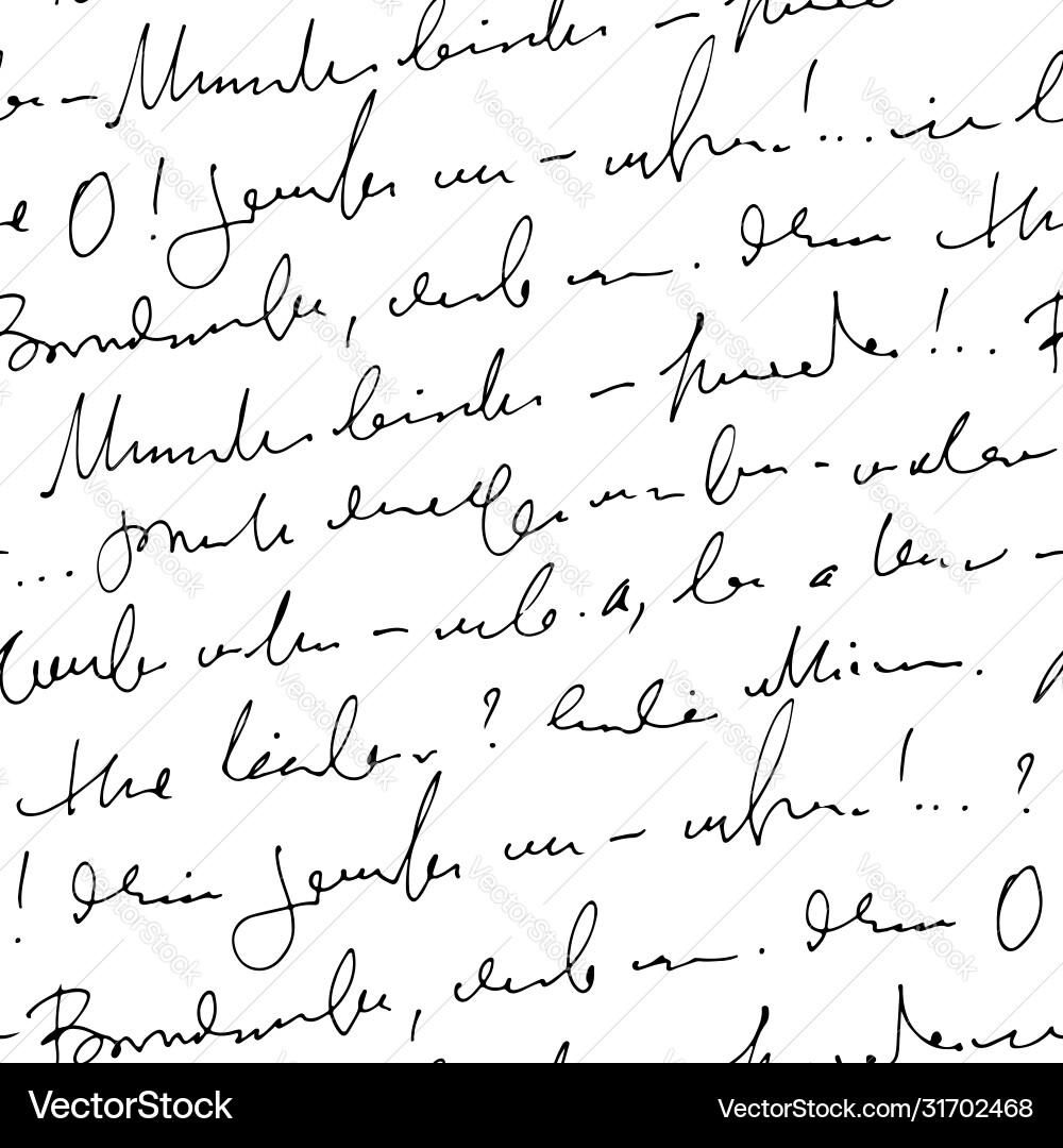 Handwritten abstract text seamless pattern Handwritten abstract text seamless pattern vector image