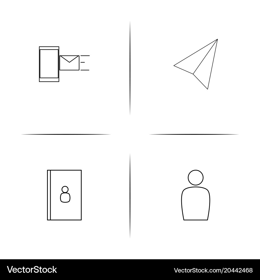 Internet of things simple linear icon setsimple vector image