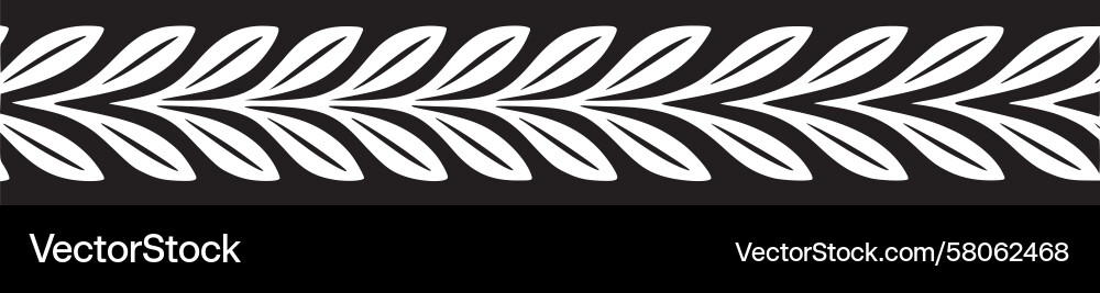 Leaf Border Pattern Vector Image