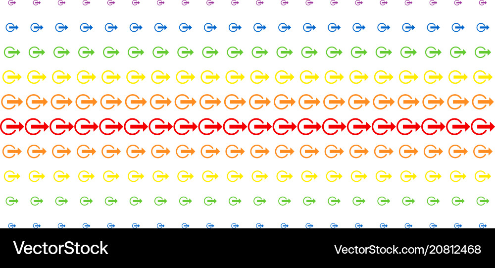 Logout shape halftone spectral pattern Logout shape halftone spectral pattern Vector Image