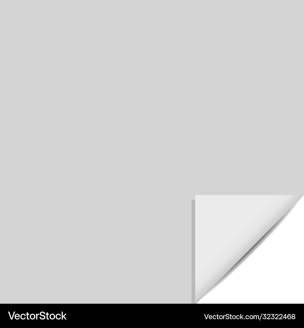 Page curl with shadow on a blank sheet paper Page curl with shadow on a blank sheet paper vector image