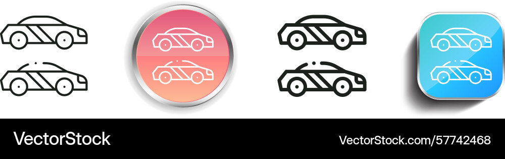 Race icon thin linear regular and button style vector image