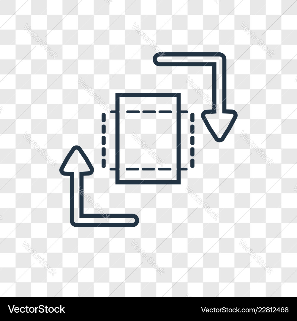 Rotate concept linear icon isolated Rotate concept linear icon isolated vector image