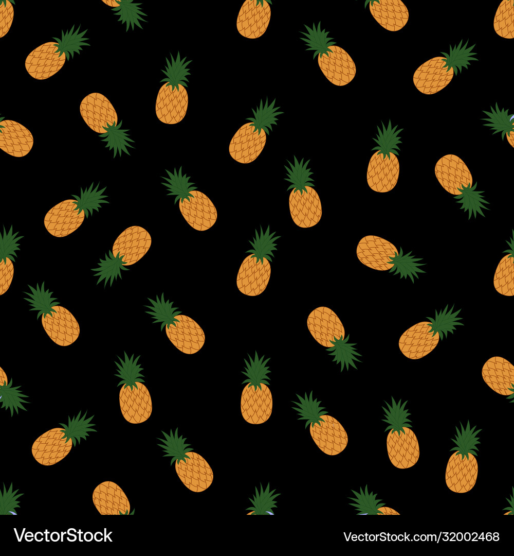 Seamless pattern with pineapples Vector Image