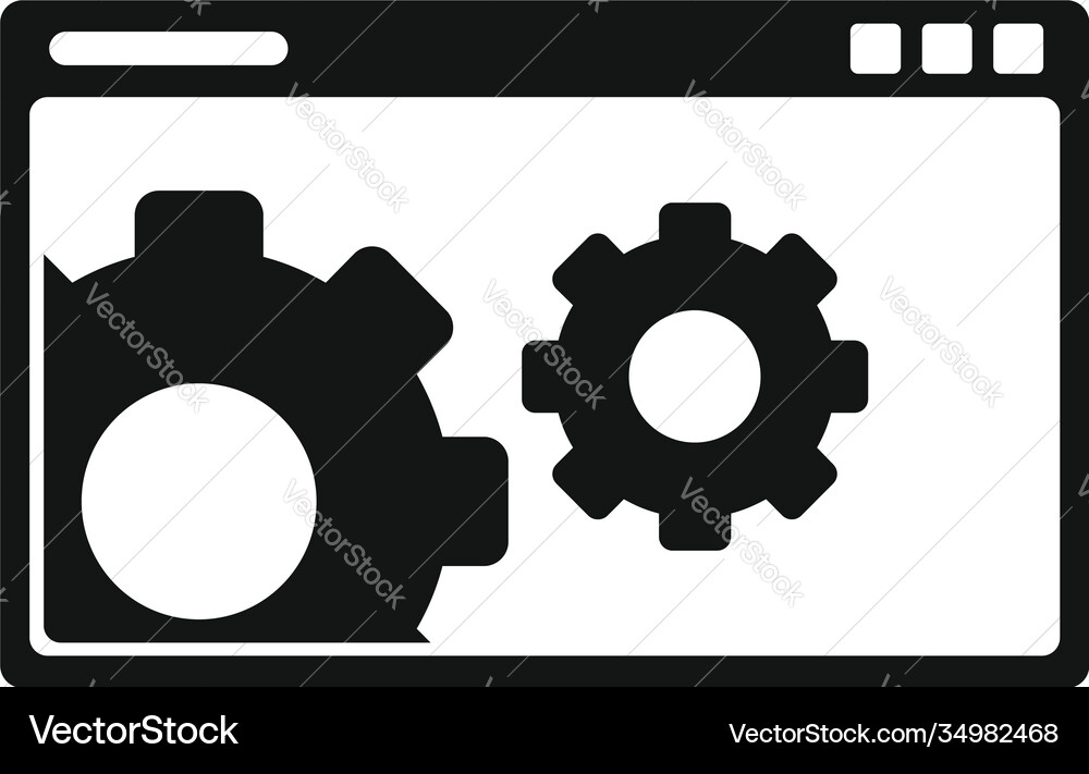 Server-Webseite Symbol einfache Stil Server-Webseite Symbol einfache Stil vektorbild