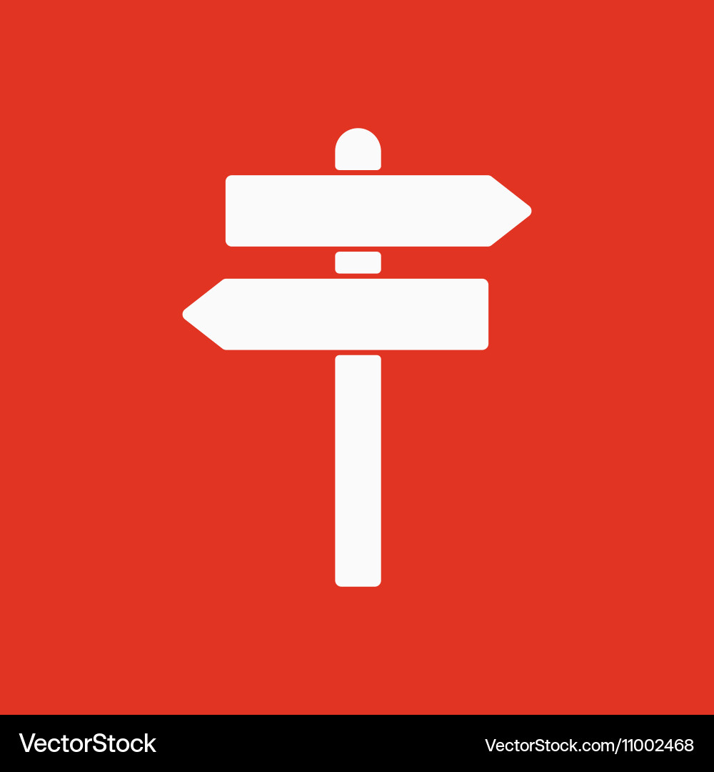 Signpost icon pointer symbol flat Vector Image