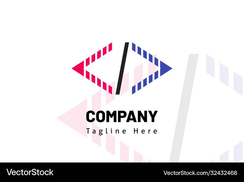 Smart code web logo template Smart code web logo template vector image