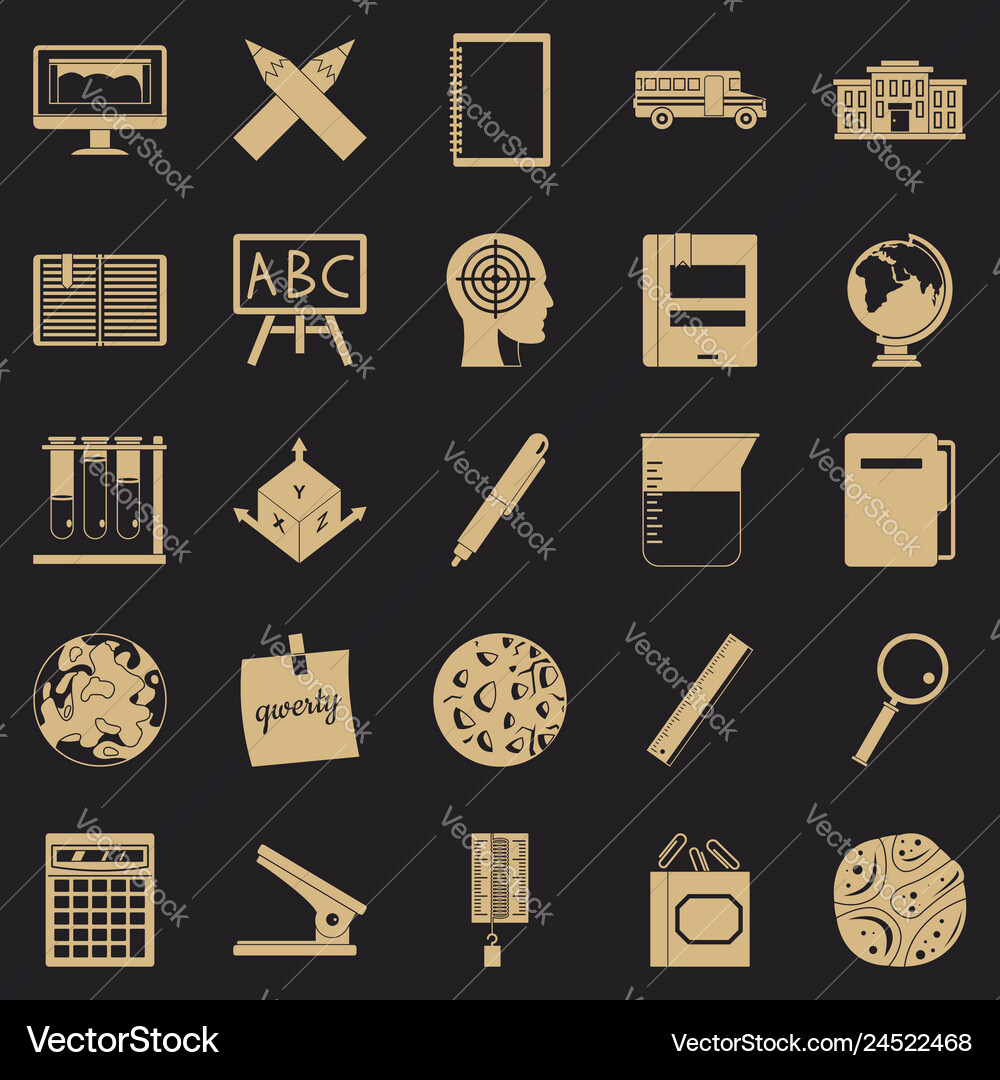 Survey icons set simple style Survey icons set simple style vector image