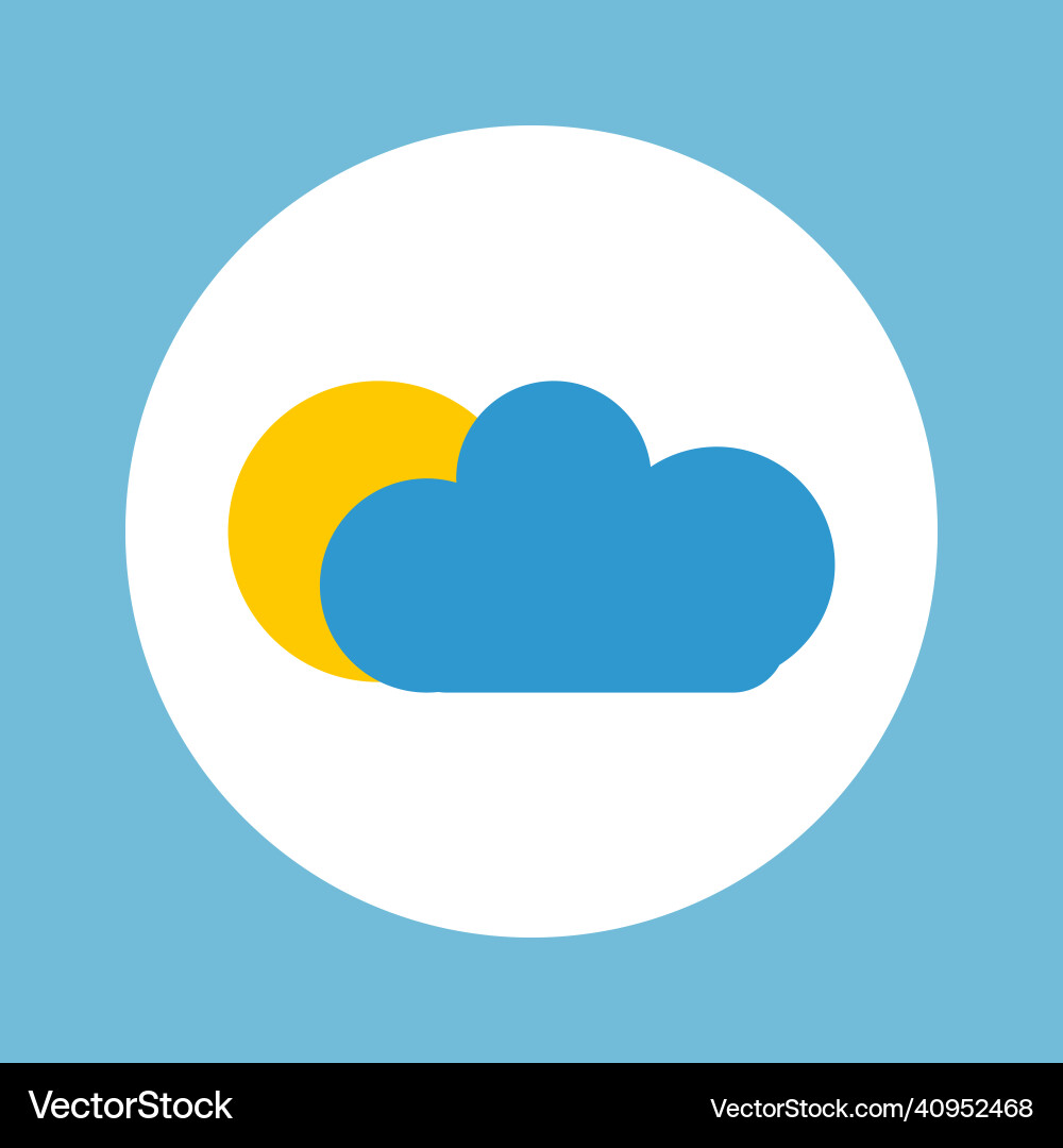 Weather icon on a blue background for use in web Weather icon on a blue background for use in web vector image