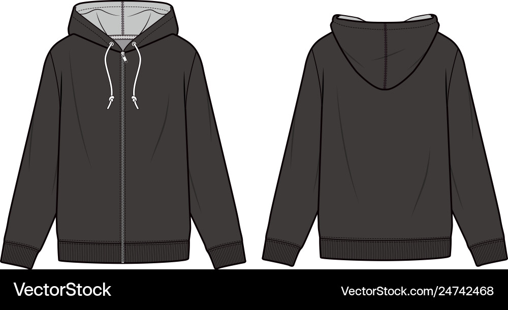 Zip hoodie template sale
