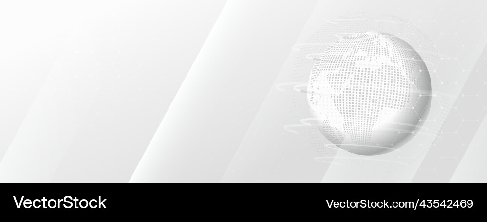 3d earth globe global network connection abstract Vector Image
