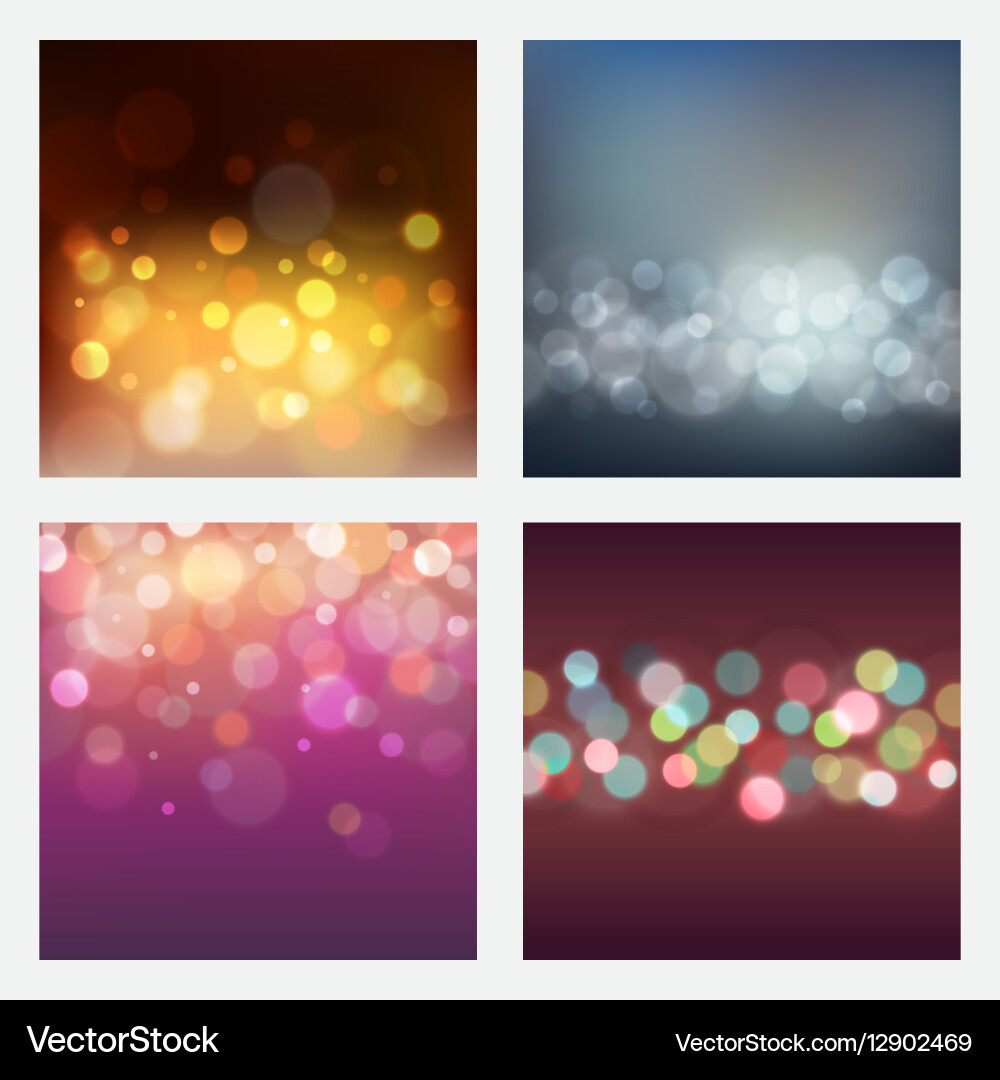 Abstract Bokeh Backgrounds - Sparkling Lights vector image