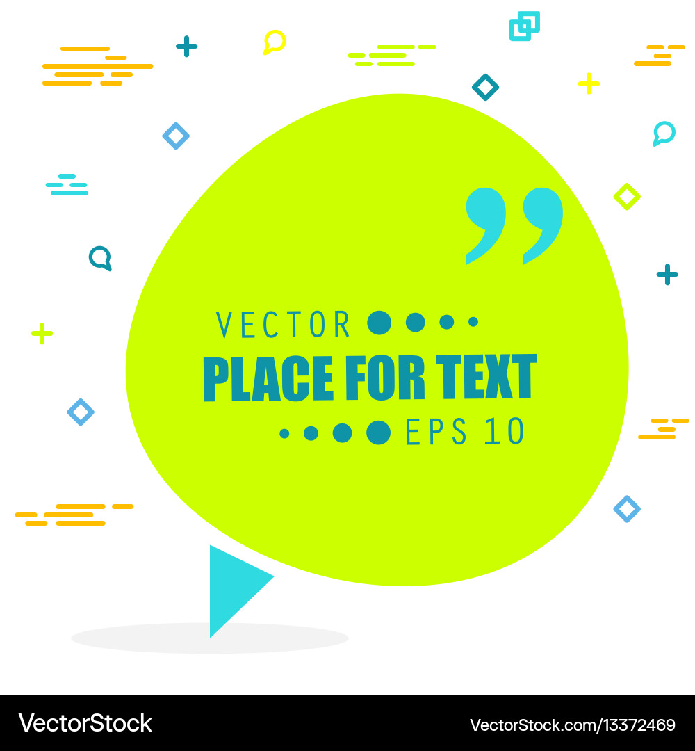 Abstract concept empty speech square quote Vector Image