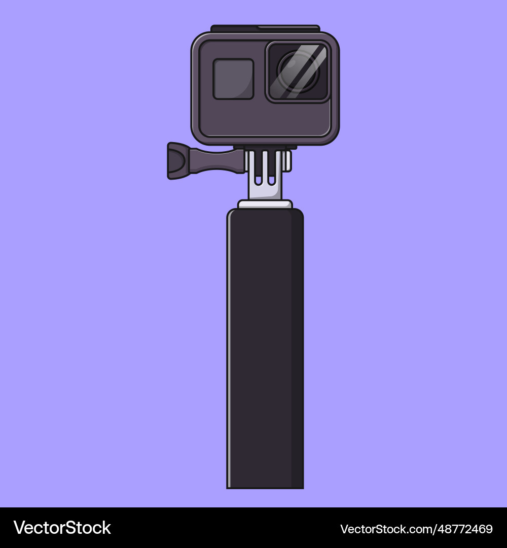 Action camera design element clip art web landing Action camera design element clip art web landing Vector Image