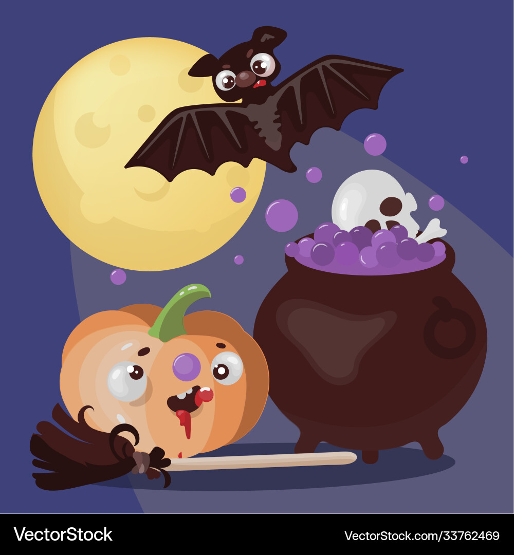 Bat Magie halloween Urlaub Cartoon Bat Magie halloween Urlaub Cartoon vektorbild
