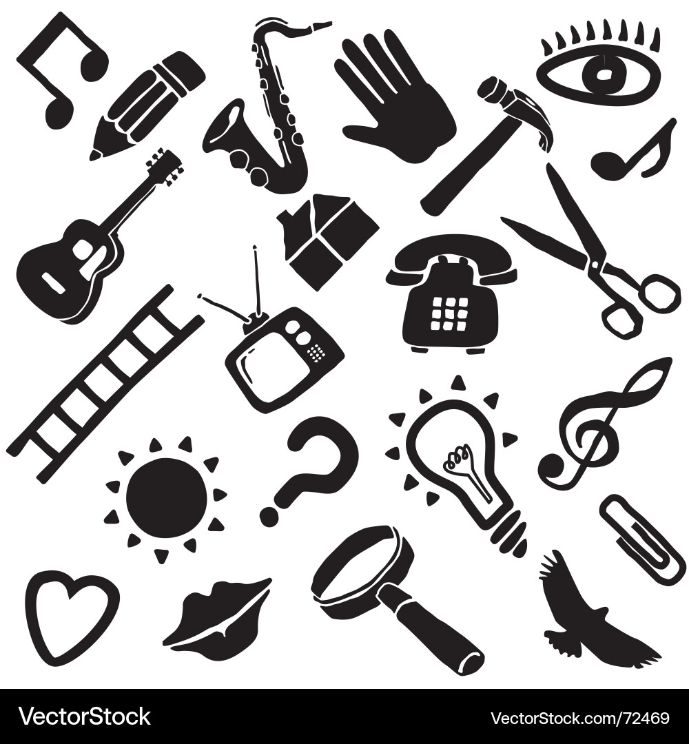 Diverse Icon Collection Vector Image