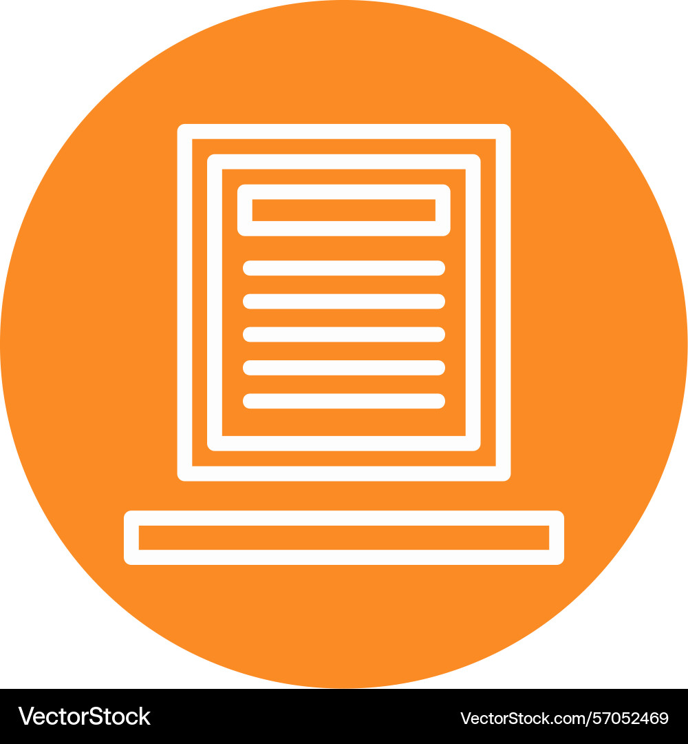 Document line circle style icon design Vector Image