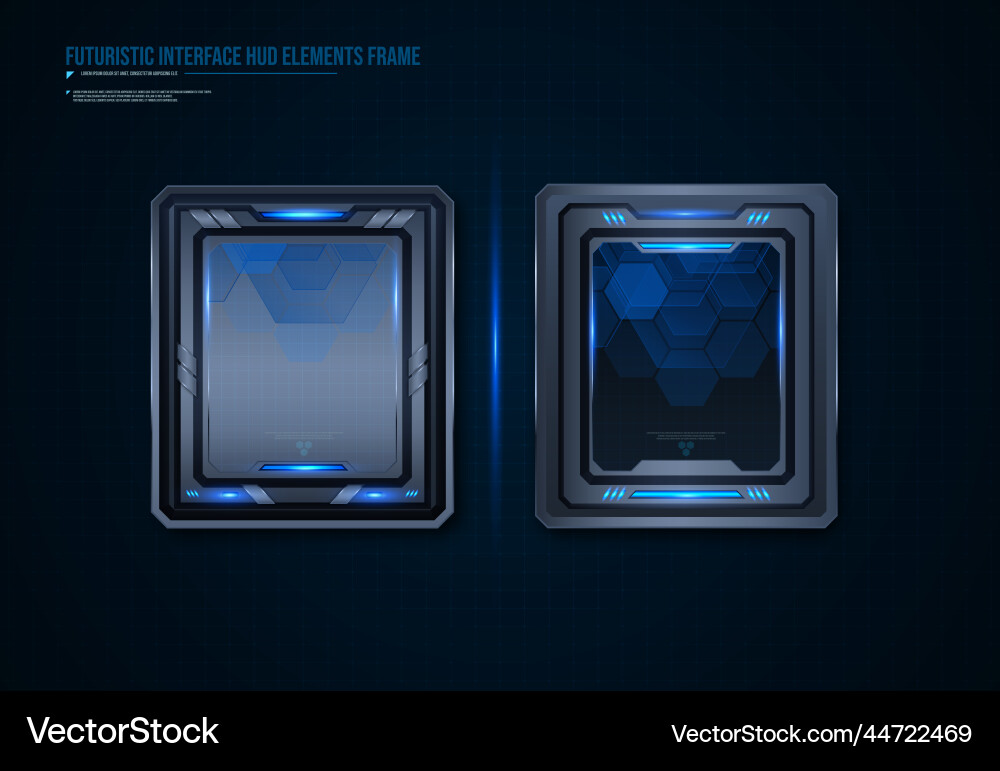 Futuristic HUD Interface Elements Vector Image