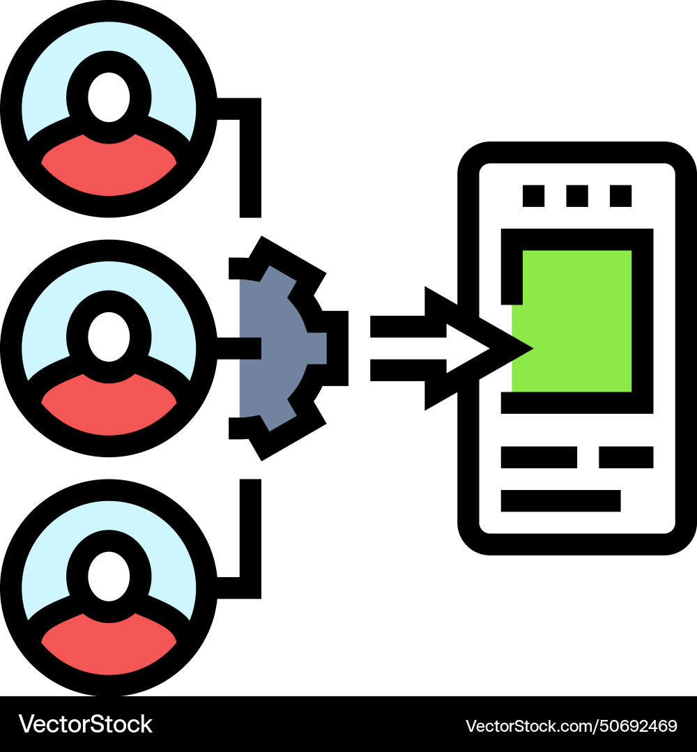 Guerrilla testing ux ui design color icon Guerrilla testing ux ui design color icon vector image