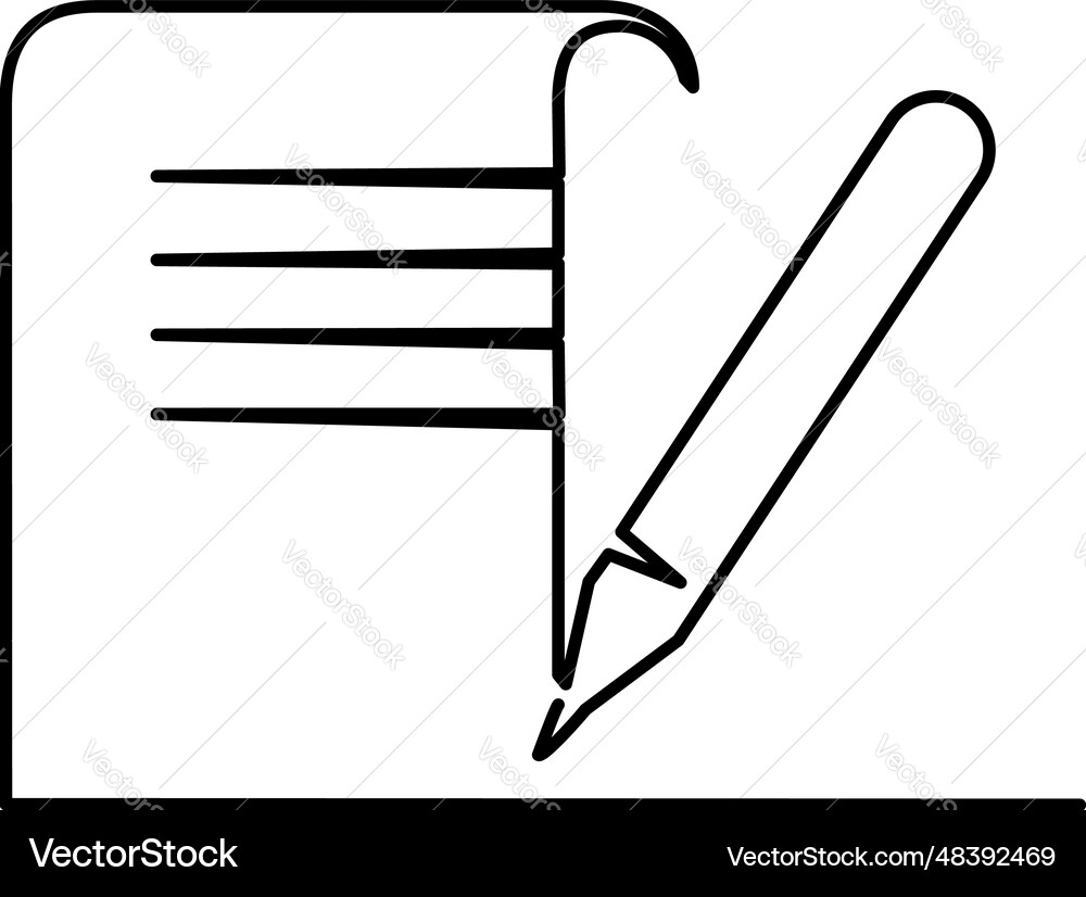 Last will and testament document on scroll outline vector image