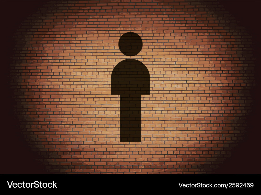 Man restroom flat modern web button and space Vector Image
