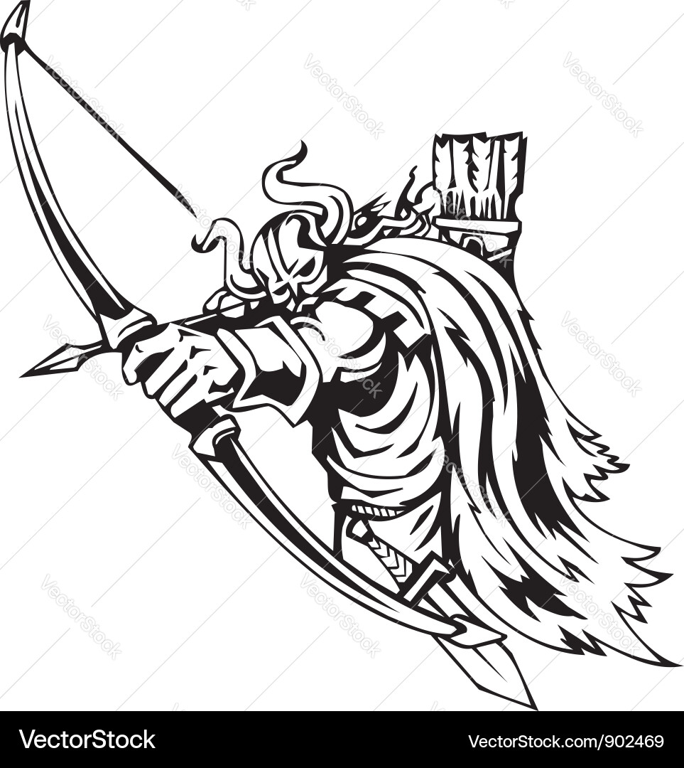 Nordic Viking Warrior Vector Image