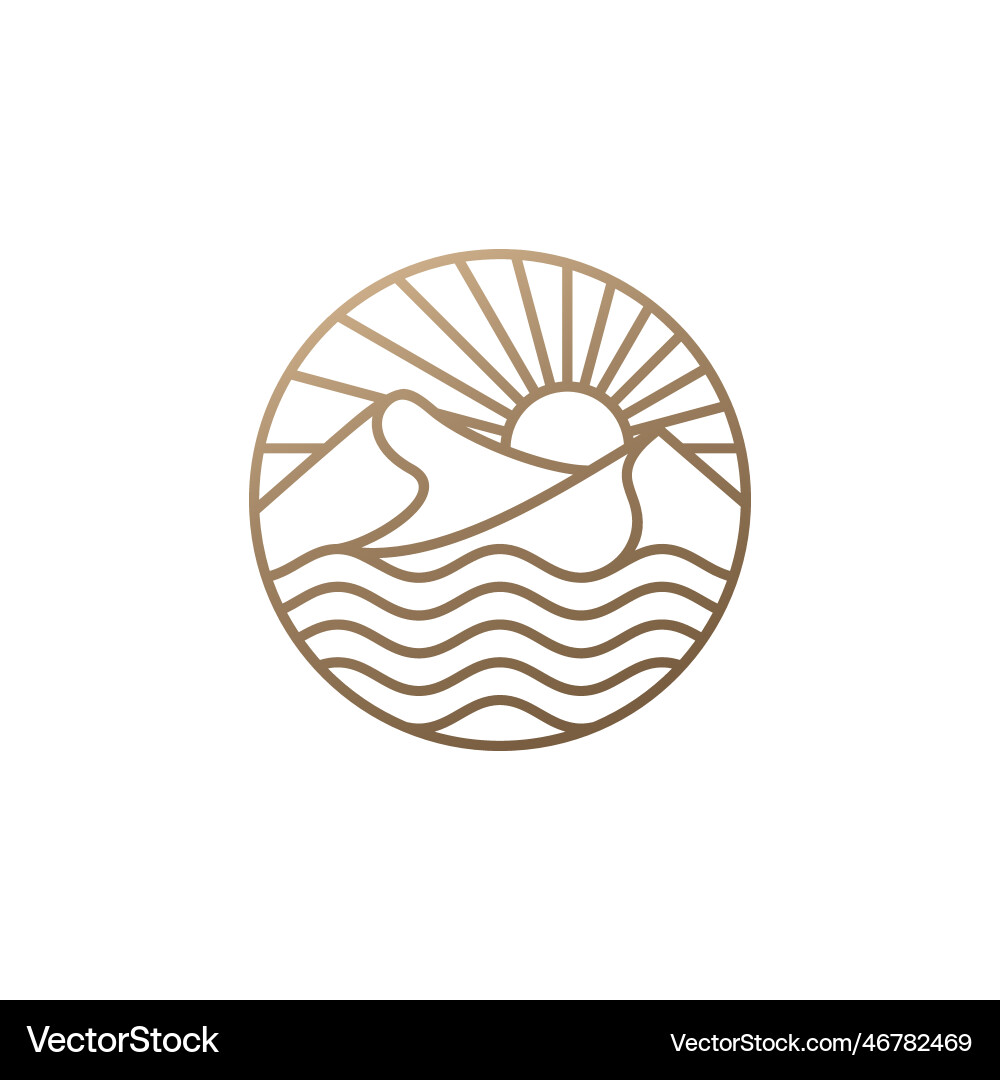 Oasis monoline logo Oasis monoline logo vektorbild