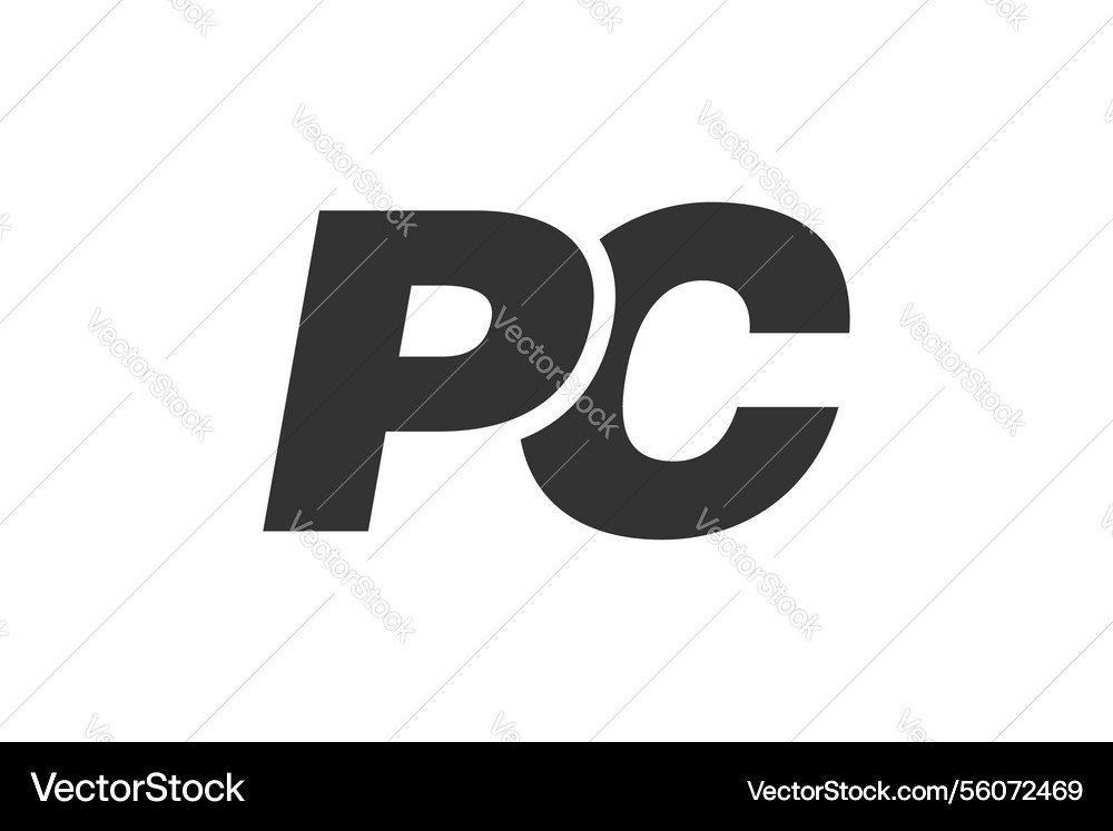 Pc techno editable font logo for corporate Vector Image