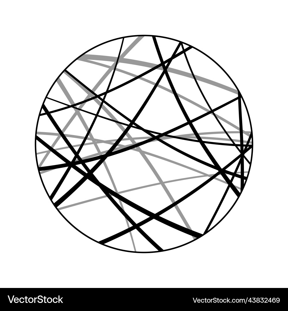 Random chaotic lines of modern design abstract Vector Image