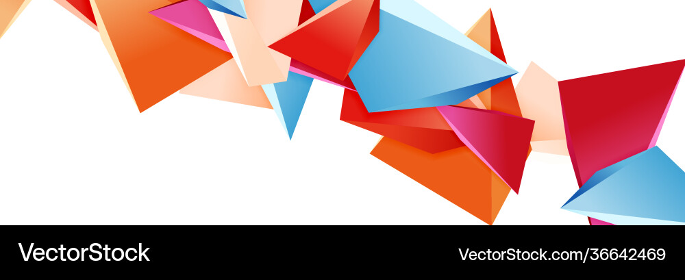 Triangle mosaic abstract background 3d triangular Vector Image