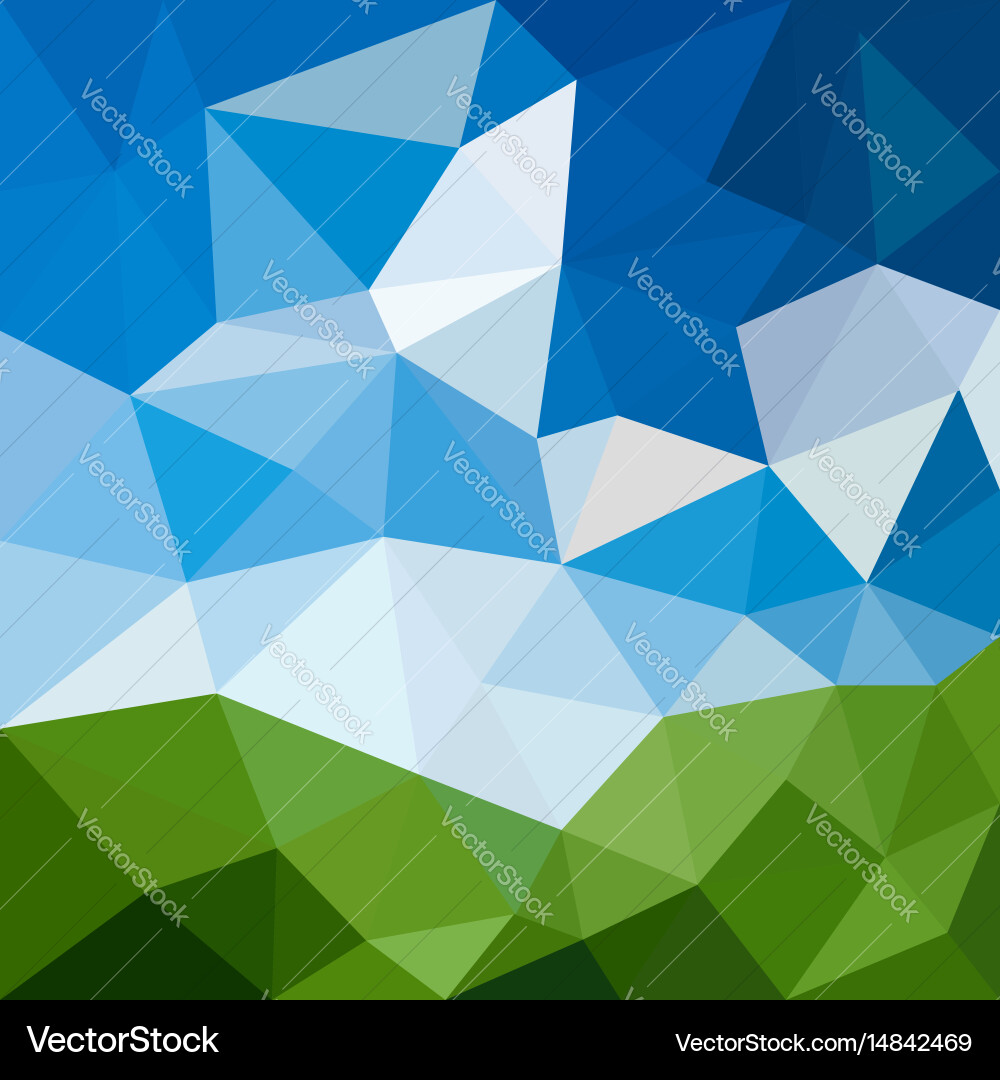 Triangular abstract background landscape vector image