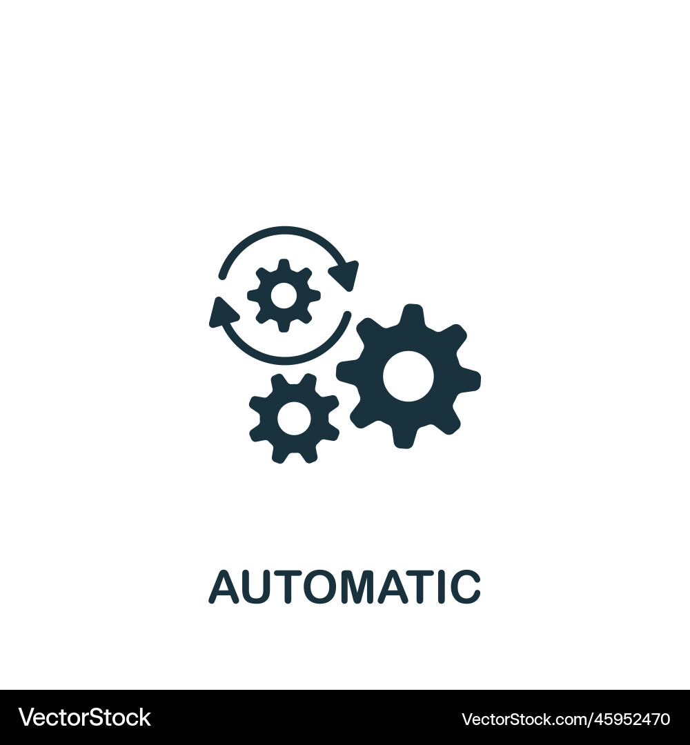 Automatic icon monochrome simple sign from Automatic icon monochrome simple sign from vector image