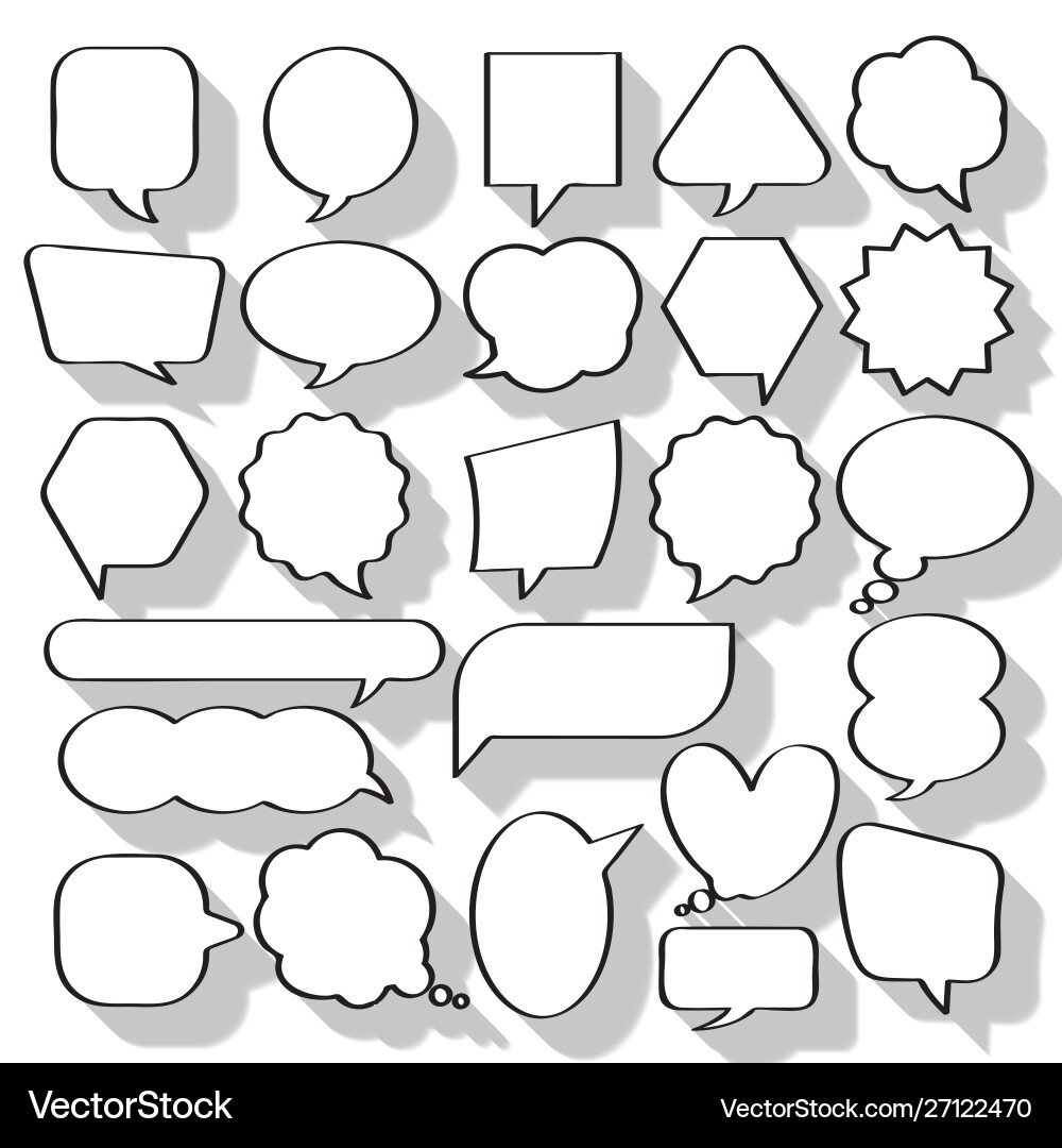 Balloon message collection set for anything design Vector Image