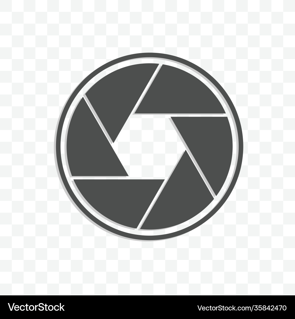 Camera shutter icon isolated on transparent Camera shutter icon isolated on transparent vector image