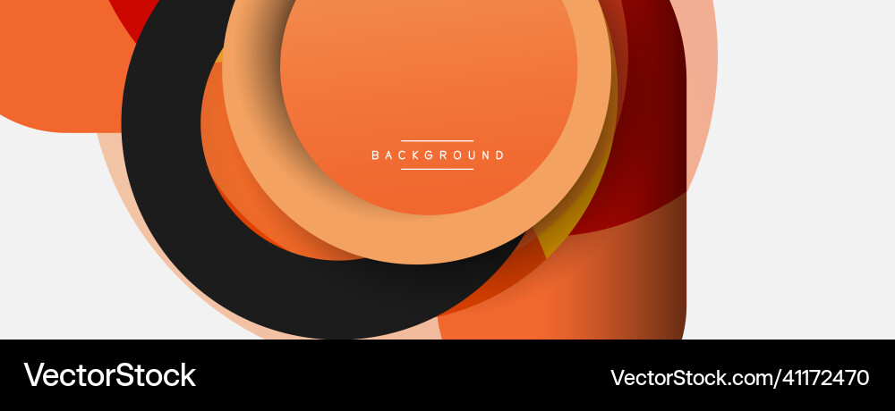 Circle and round shapes abstract background vector image