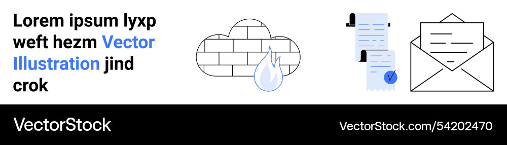 Cloud security digital documentation and email Cloud security digital documentation and email vector image