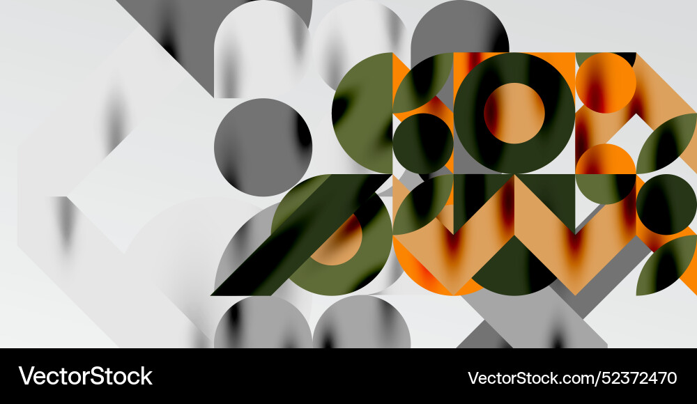 Colorful simple dynamic geometric forms circles Vector Image